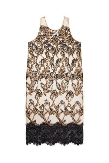 Lazo midi kjole - guldfarvet